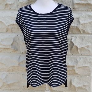 Navy striped blouse